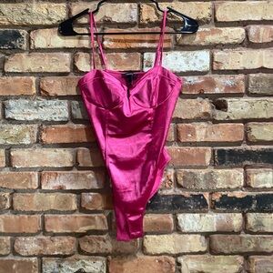 Forever 21 Fuchsia Satin Top